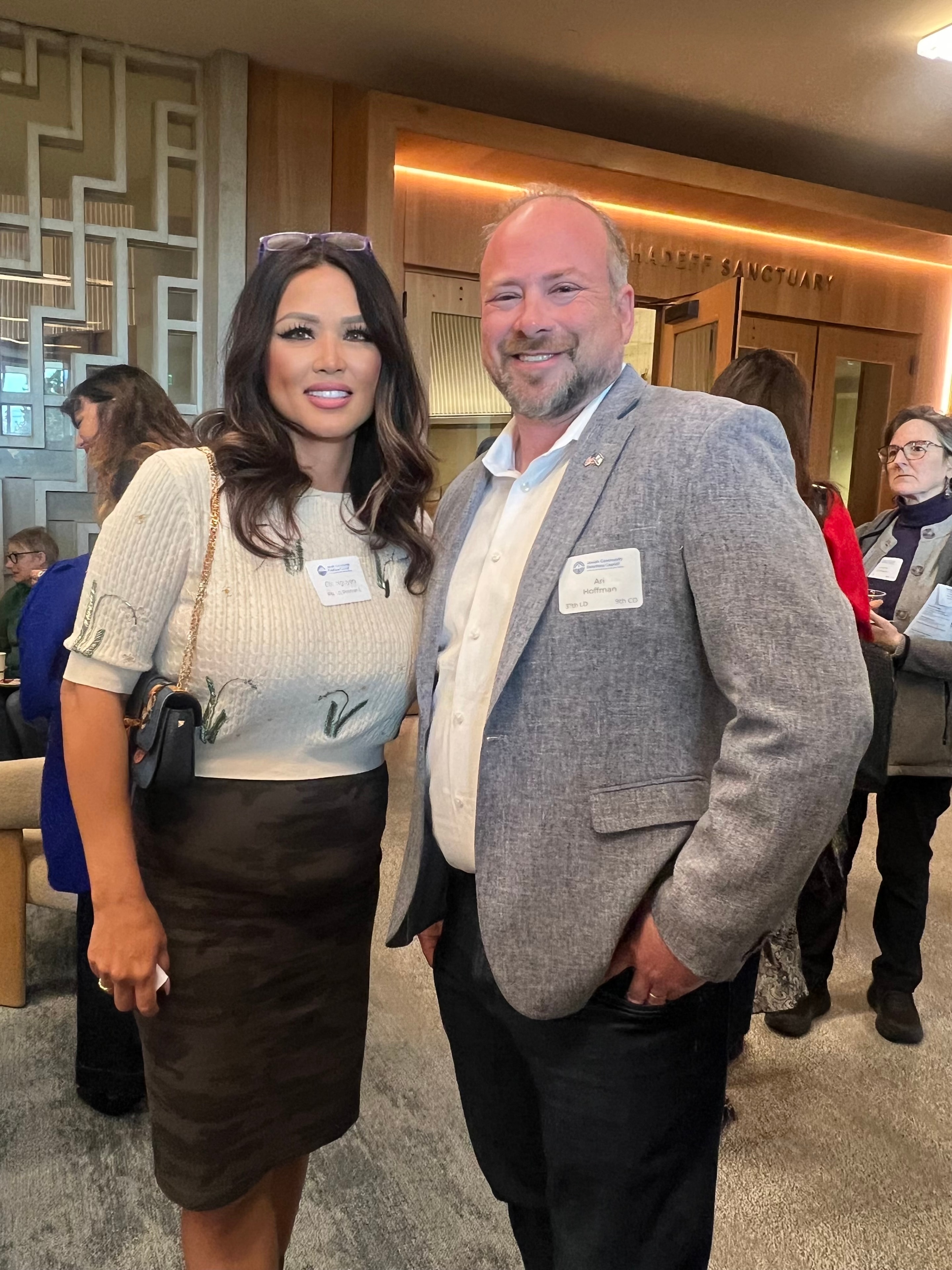 Elle Nguyen with Ari Hoffman at a campaign event